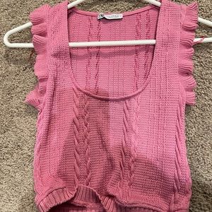 Pink Zara crop top